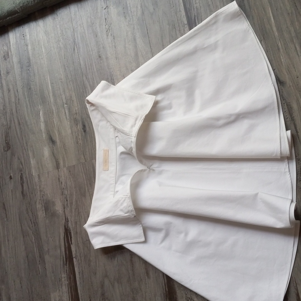 Valentino Flare Skirt Women's Ivory Cotton Size 6 Made in Italy - Picture 3 of 14